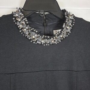 Trina Turk Dress Womens Small Black Beaded Embellished Cocktail Style‎ 289838